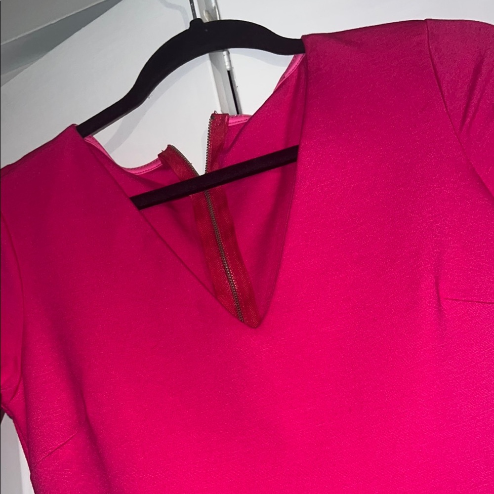 New Hot Pink Sheath Dress